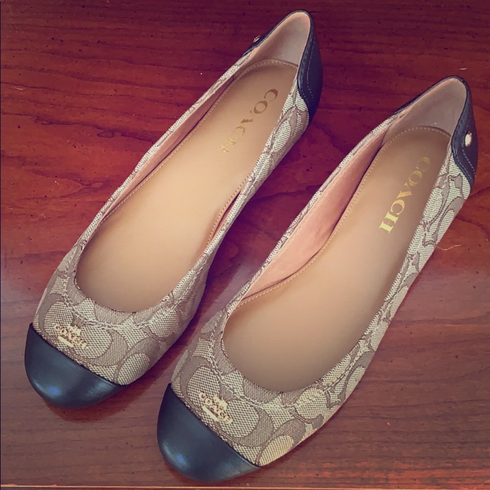 Monogram Coach flats